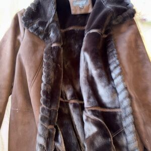 Jones New York Chocolate Faux Fur Coat